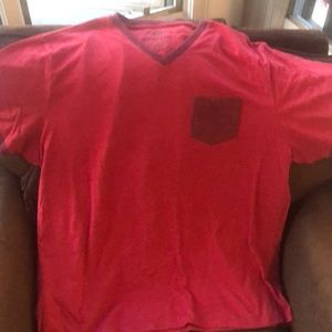Red v neck t shirt